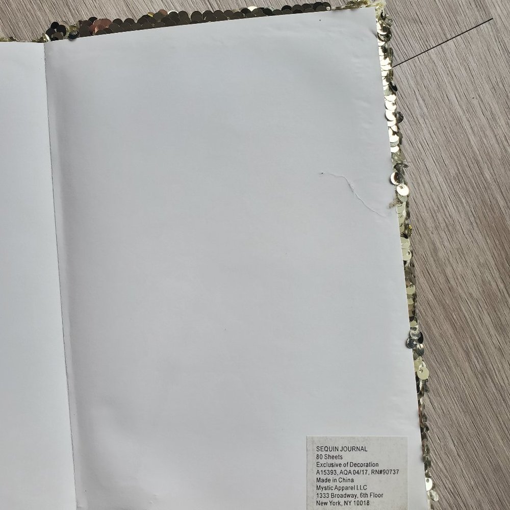 Gold to Silver Sequin color change notebook 80 sheets - Picture 4 of 6